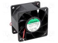 Fan: DC; axial; 24VDC; 60x60x38mm; 95.99m3/h; 56dBA; ball; Len: 300mm SUNON