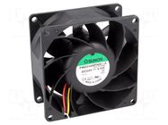 Fan: DC; axial; 24VDC; 80x80x38mm; 143m3/h; 55.2dBA; ball; Len: 300mm SUNON