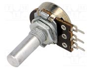 Potentiometer: shaft; single turn; 100kΩ; 100mW; ±20%; 6mm; mono TELPOD