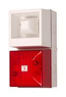 AUDIO/VISUAL SIGNAL, FLASH, 230VAC, RED