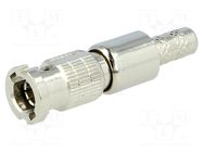 Connector: Micro BNC; plug; male; straight; 75Ω; HD-BNC; crimped AMPHENOL RF