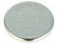 Battery: lithium; CR1220,coin; 3V; 35mAh; non-rechargeable VARTA MICROBATTERY