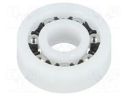 Bearing: ball; Øint: 8mm; Øout: 22mm; W: 7mm; Cage: polyamide 