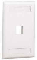 VERTICAL FACEPLATE, 1 MODULE, WHITE