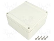 Enclosure: multipurpose; X: 120mm; Y: 120mm; Z: 60mm; 1555; ABS; grey HAMMOND