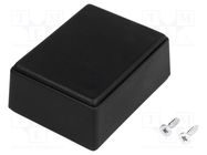 Enclosure: multipurpose; X: 49mm; Y: 64mm; Z: 27mm; ABS; black KRADEX