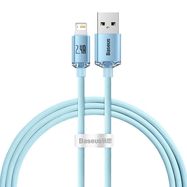 Kabel USB do iP Baseus Crystal Shine, 2.4A, 1.2m (niebieski), Baseus