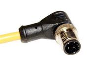 SENSOR CORD, 4P M12 R/A PLUG-FREE END/5M