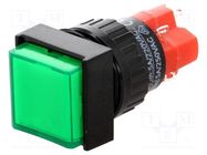 Switch: push-button; Pos: 2; SPDT; 3A/250VAC; 2A/24VDC; ON-(ON) ONPOW