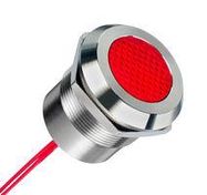 PANEL INDICATOR, RED, 25MM, 24V