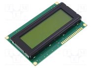 Display: LCD; alphanumeric; STN Positive; 20x4; yellow-green; LED RAYSTAR OPTRONICS