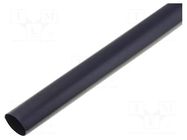 Heat shrink sleeve; glueless; 2: 1; 1.6mm; L: 1m; black; polyolefine RADPOL
