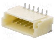 Connector: wire-board; socket; male; 1mm; PIN: 6; SMT; 50V; 1A; tinned 