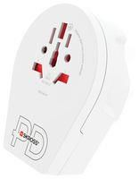 TRAVEL ADAPTER, WORLD TO UK USB, 7A/250V