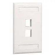 VERTICAL FACEPLATE, 2 MODULE, WHITE
