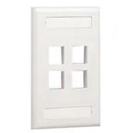 VERTICAL FACEPLATE, 4 MODULE, GRAY