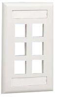 VERTICAL FACEPLATE, 6 MODULE, IVORY