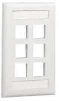 VERTICAL FACEPLATE, 6 MODULE, GRAY