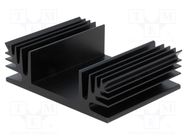 Heatsink: extruded; TO3; black; L: 50mm; W: 65mm; H: 20mm; 2.9K/W FISCHER ELEKTRONIK