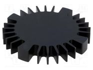 Heatsink; LED; Ø: 70mm; H: 10mm; 2.05K/W; black FISCHER ELEKTRONIK