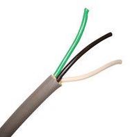 MULTICORE CABLE, 3CORE, 18AWG, 76.2M/BLK