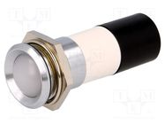 Indicator: LED; recessed; white; 230VDC; 230VAC; Ø22.2mm; IP67 SIGNAL-CONSTRUCT