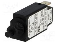 Circuit breaker; Urated: 240VAC; 48VDC; 4A; SPST; Poles: 1; screw 