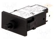 Circuit breaker; Urated: 240VAC; 48VDC; 12A; SPST; Poles: 1; SNAP-IN SCHURTER