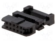 Connector: IDC; plug; female; PIN: 10; with cable clamp; IDC; 1mm Amphenol Communications Solutions