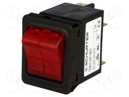 Circuit breaker; Urated: 240VAC; 60VDC; 10A; DPST; Poles: 2; 34x26mm SCHURTER