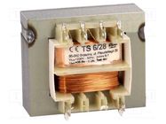 Transformer: mains; 6VA; 230VAC; 25V; 200mA; Leads: solder lugs INDEL