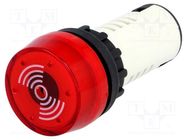 Light-sound signaller; 22mm; CM22; -20÷60°C; Ø22.5mm; IP54; red COBI ELECTRONIC