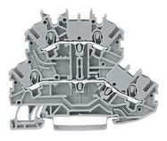 DBL DECK TB, DIN RAIL, 2POS, 16AWG