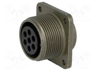 Connector: circular; socket; PIN: 7; female; soldering; MS/DS; 13A 