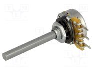 Potentiometer: shaft; single turn; 100kΩ; ±20%; 0.25W; linear; 4mm OMEG