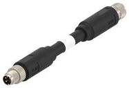 CABLE, 4P SPE M8 HYBRID RCPT-PLUG, 0.5M