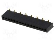 Connector: pin strips; socket; female; PIN: 16; straight; 1.27mm CONNFLY