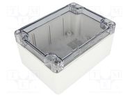 Enclosure: multipurpose; X: 90mm; Y: 120mm; Z: 60mm; 1554; grey; IP66 HAMMOND