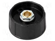 Knob; without pointer; ABS; Øshaft: 6mm; Ø31x15.5mm; black; A2531 OKW