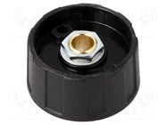 Knob; without pointer; ABS; Øshaft: 6mm; Ø31x15.5mm; black; A2531 OKW