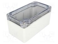 Enclosure: multipurpose; X: 65mm; Y: 120mm; Z: 60mm; 1554; grey; IP66 HAMMOND