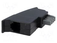 Transition: adapter; RJ11 socket,TAE N plug GOOBAY