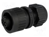 Connector: circular; plug; female; IP67; CA; PIN: 7(6+1); 6+PE; 250V HIRSCHMANN