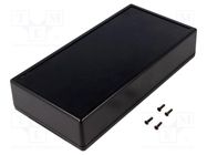 Enclosure: multipurpose; X: 110mm; Y: 220mm; Z: 44mm; 1599; ABS; black HAMMOND