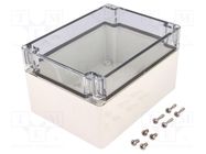 Enclosure: multipurpose; X: 120mm; Y: 160mm; Z: 90mm; EURONORD; grey FIBOX