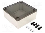 Enclosure: multipurpose; X: 130mm; Y: 130mm; Z: 60mm; MNX; grey; IK08 FIBOX