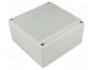 Enclosure: multipurpose; X: 140mm; Y: 140mm; Z: 75mm; aluminium; grey COMBIPLAST