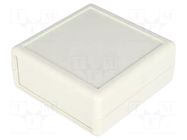 Enclosure: with panel; 1593; X: 66mm; Y: 67mm; Z: 28mm; ABS; black HAMMOND