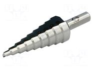 Drill bit; Ø: 6÷20mm; high speed steel; thin tinware; Steps: 9 C.K