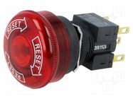 Switch: emergency stop; Stabl.pos: 2; NC x2; LED; 24V; IP65; Pos: 2 